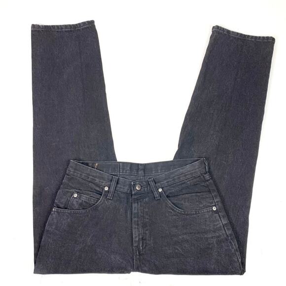 Wrangler Relaxed Fit High-Rise Straight Leg Jeans Washed Black 30 x 30 - Picture 2 of 10